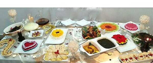 عکس غذا عروس و داماد