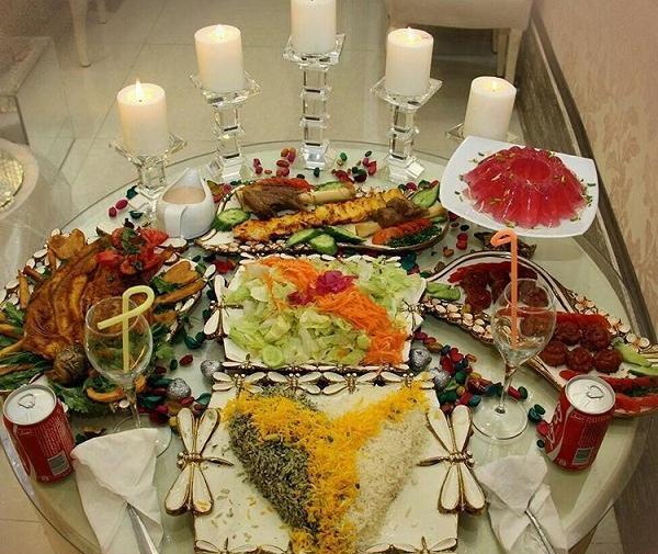 عکس غذا عروس و داماد