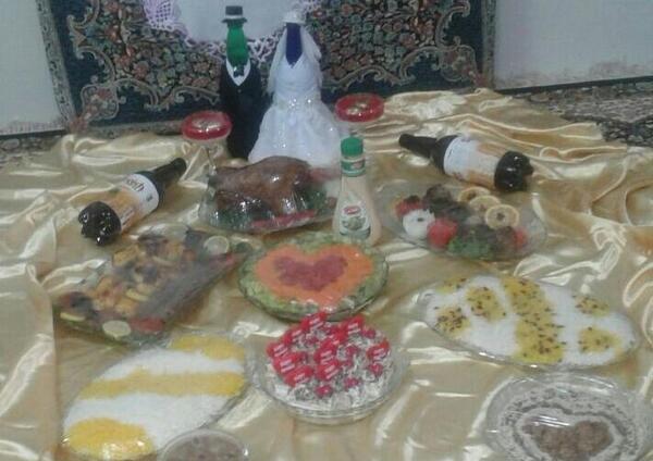 عکس غذا عروس و داماد