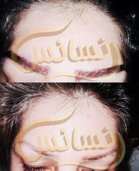 عکس کاشت ابرو روی تاتو