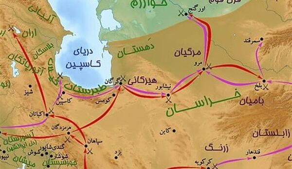 عکس نقشه ایران در زمان هخامنشیان