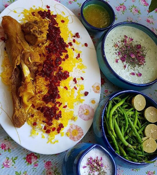 عکس زرشک پلو با ماهی