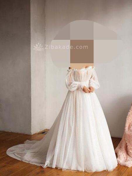 عکس لباس عروس یقه قایقی