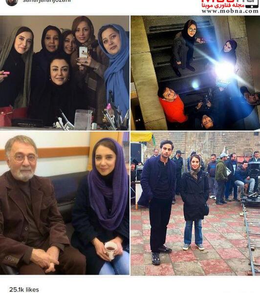 عکس پشت صحنه نقطه چین سحر جعفری جوزانی