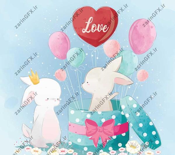 عکس خرگوش عاشقانه