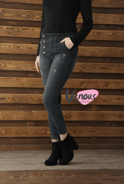 عکس شلوار جین زنانه زغالی