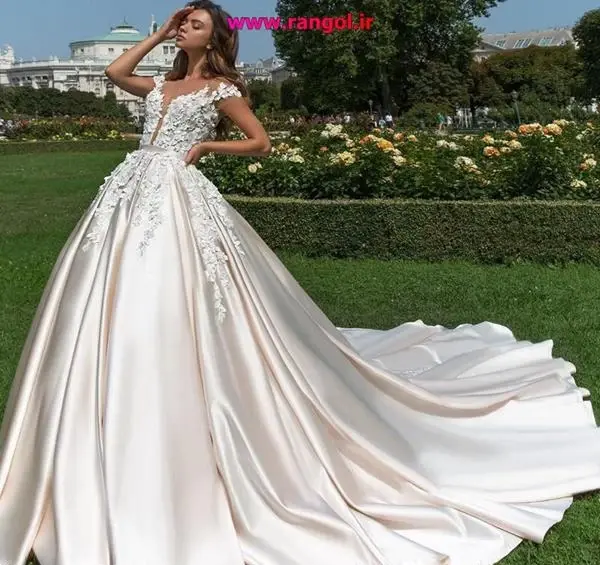 عکس لباس عروس ساتن