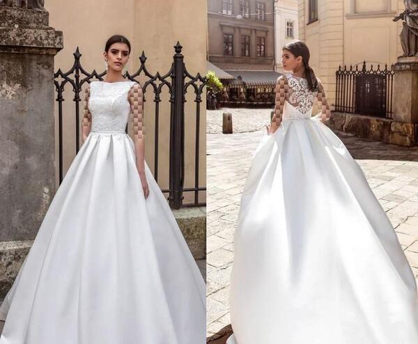 عکس لباس عروس ساتن