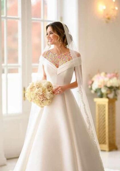 عکس لباس عروس ساتن