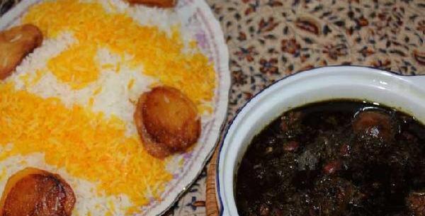 عکس غذای قورمه سبزی