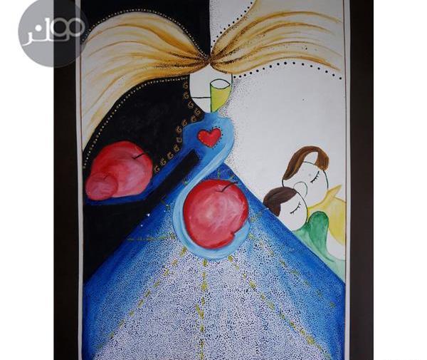 عکس گرافیکی مادر و فرزند