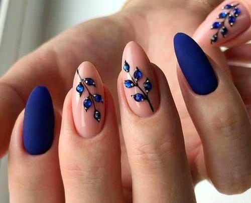 عکس کاشت ناخن آبی