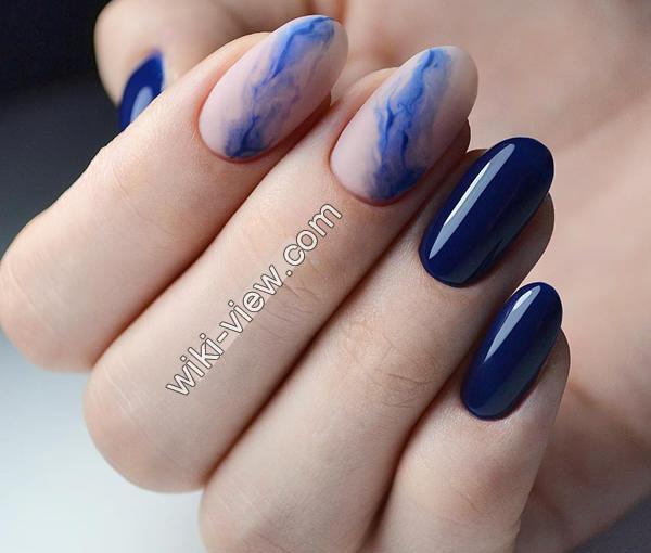 عکس کاشت ناخن آبی