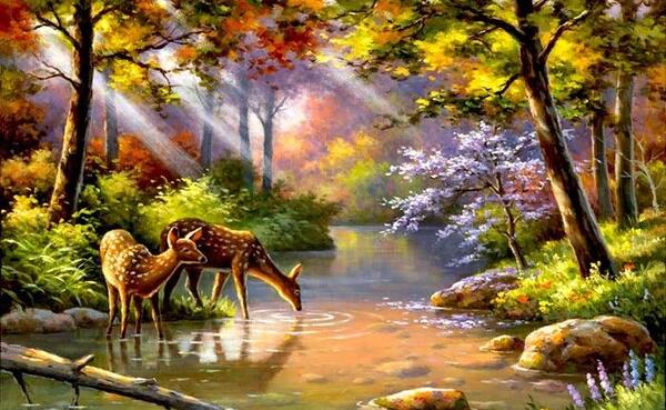 عکس نقاشی طبیعت زیبا