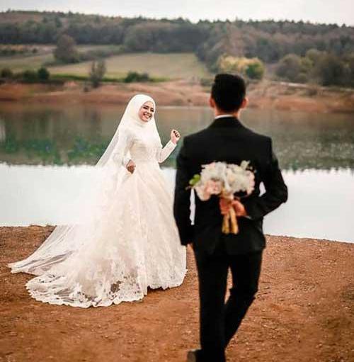 عکس عروس فضای باز