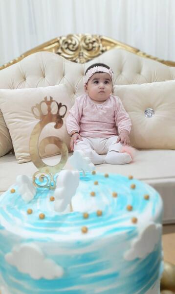 عکس کیک یک ماهگی نوزاد