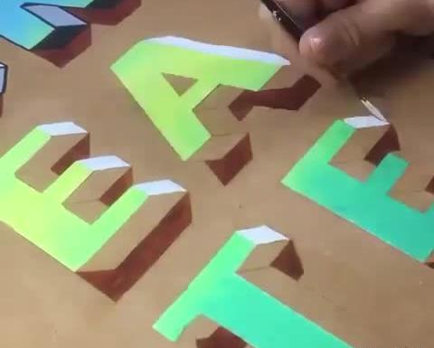 عکس سه بعدی حروف انگلیسی
