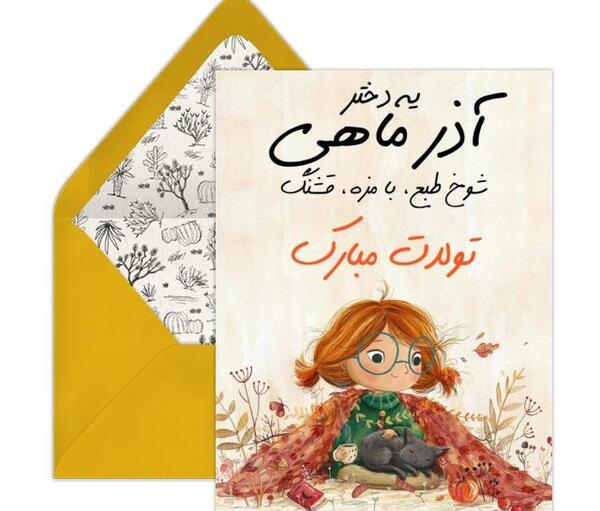 عکس نوشته تولد دختر آذر ماهی