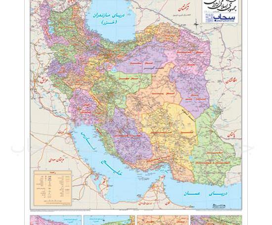 عکس نقشه ایران و کشورهای همسایه