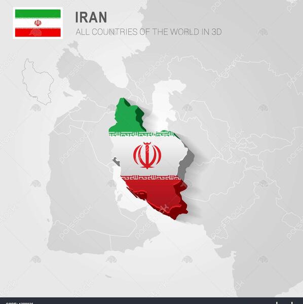 عکس نقشه ایران و کشورهای همسایه