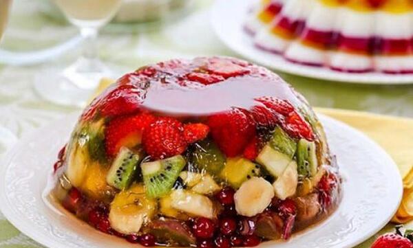 عکس ژله ی میوه ای