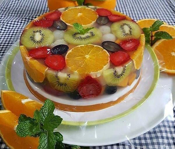 عکس ژله ی میوه ای