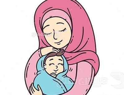 عکس مادر و فرزند با حجاب