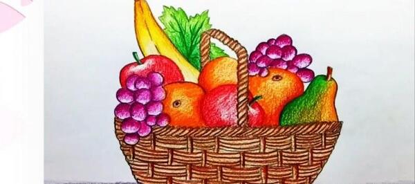عکس نقاشی ظرف میوه