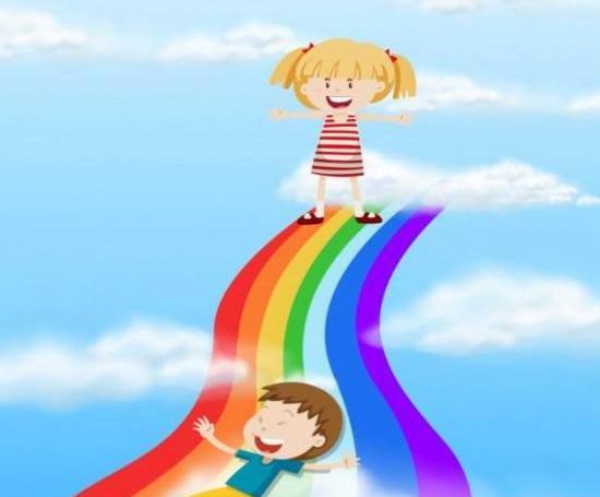 عکس رنگین کمان کارتونی زیبا