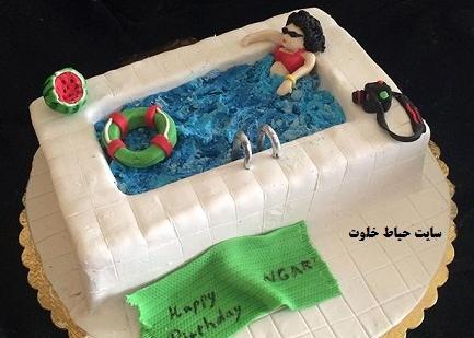 عکس کیک تولد دخترانه شیک و ساده یک طبقه