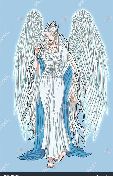 عکس فرشته نقاشی شده