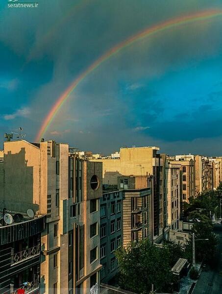 عکس رنگین کمان در آسمان