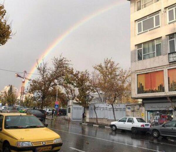 عکس رنگین کمان در آسمان