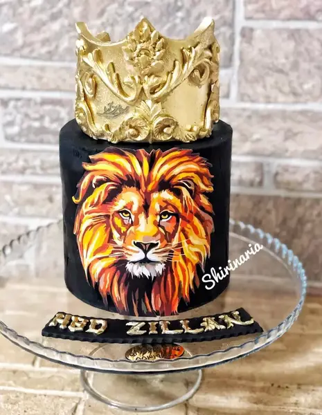 عکس شیر روی کیک