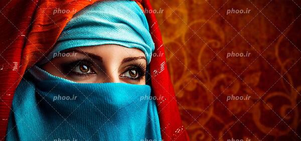 عکس زن زیبا با شال