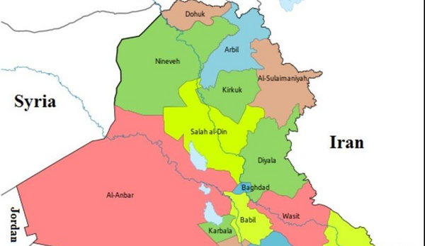 عکس تصویر نقشه ایران و عراق