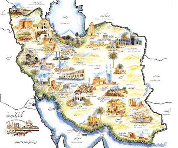 عکس نقشه ی گردشگری ایران