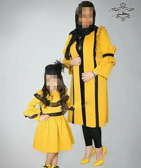 عکس ست مادر دختری مانتو
