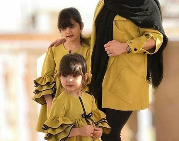 عکس ست مادر دختری مانتو