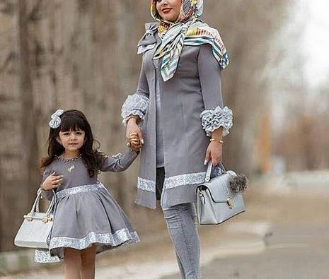 عکس ست مادر دختری مانتو