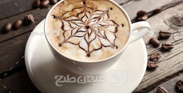 عکس قهوه تزیین شده