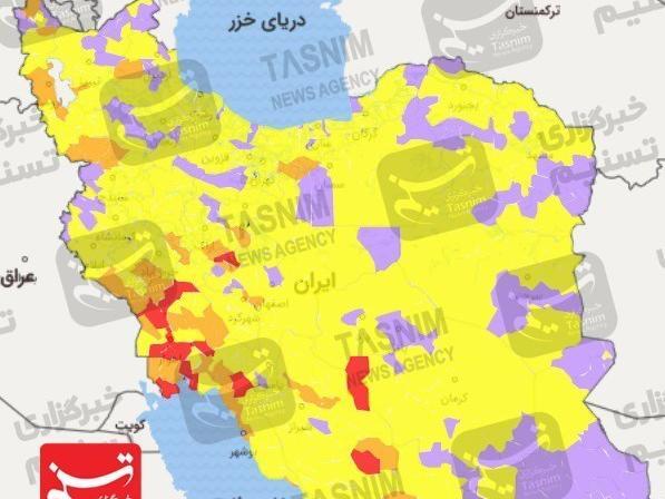 عکس نقشه ایران کرونایی