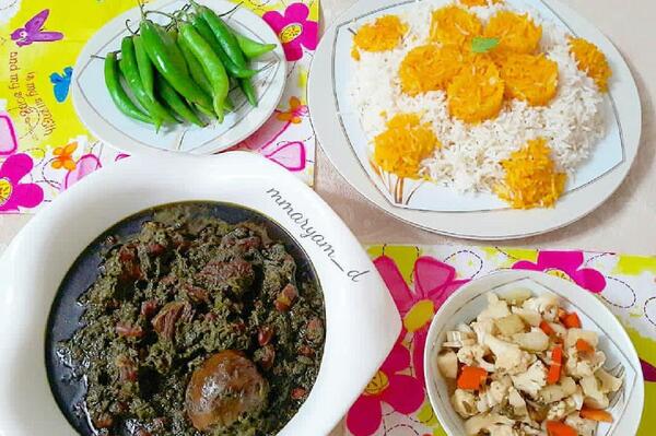 عکس قورمه سبزی خانگی