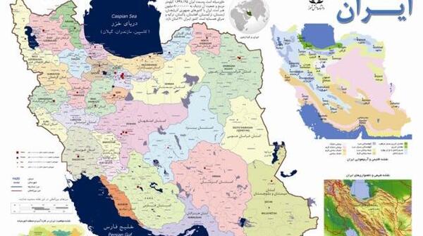 عکس نقشه طبیعی ایران