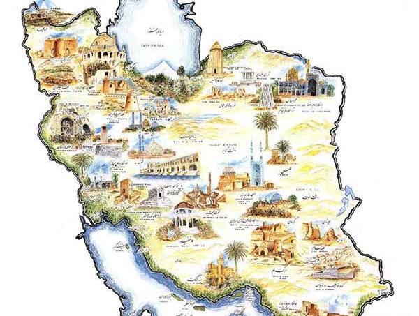 عکس نقشه طبیعی ایران