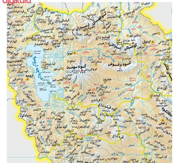 عکس نقشه طبیعی ایران