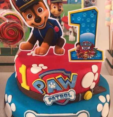 عکس کیک تولد سگ های نگهبان