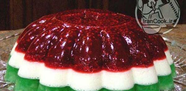 عکس ژله طبقه ای رنگی