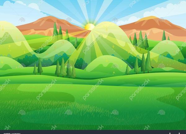 عکس کارتونی طلوع خورشید