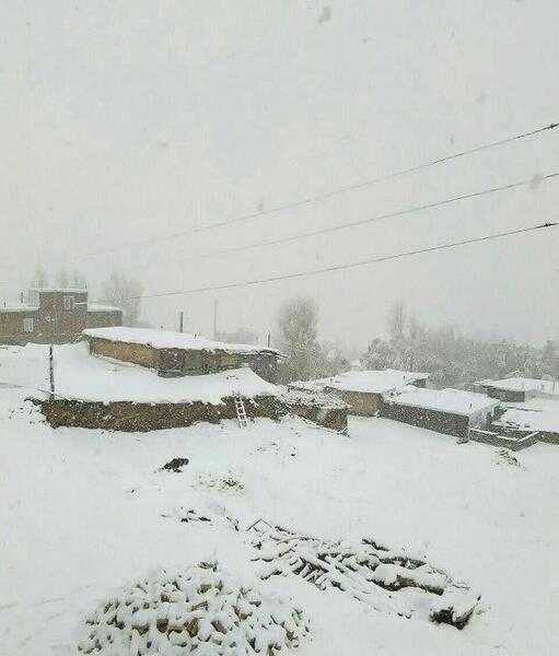 عکس روستا برف